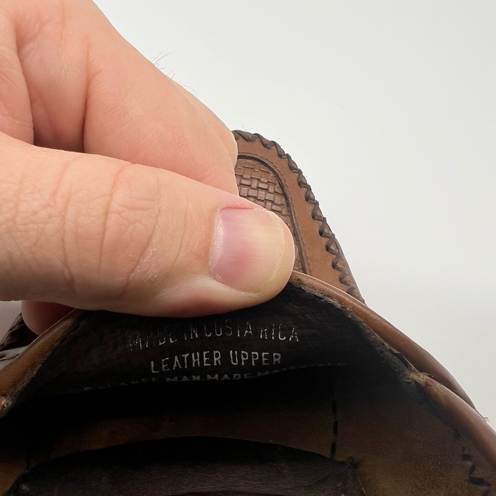 Hush Puppies Men's Loafers Brown Leather Tassel Kiltie Apron Toe Slip On 9.5M - Picture 15 of 16
